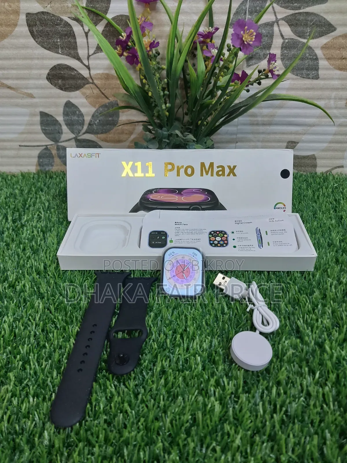 Laxasfit X11 Pro Max Smart Watch Amoled Display Bluetooth Calling
