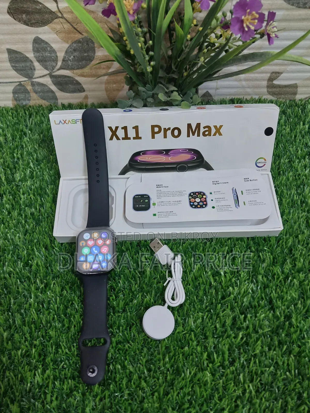Laxasfit X11 Pro Max Smart Watch Amoled Display Bluetooth Calling