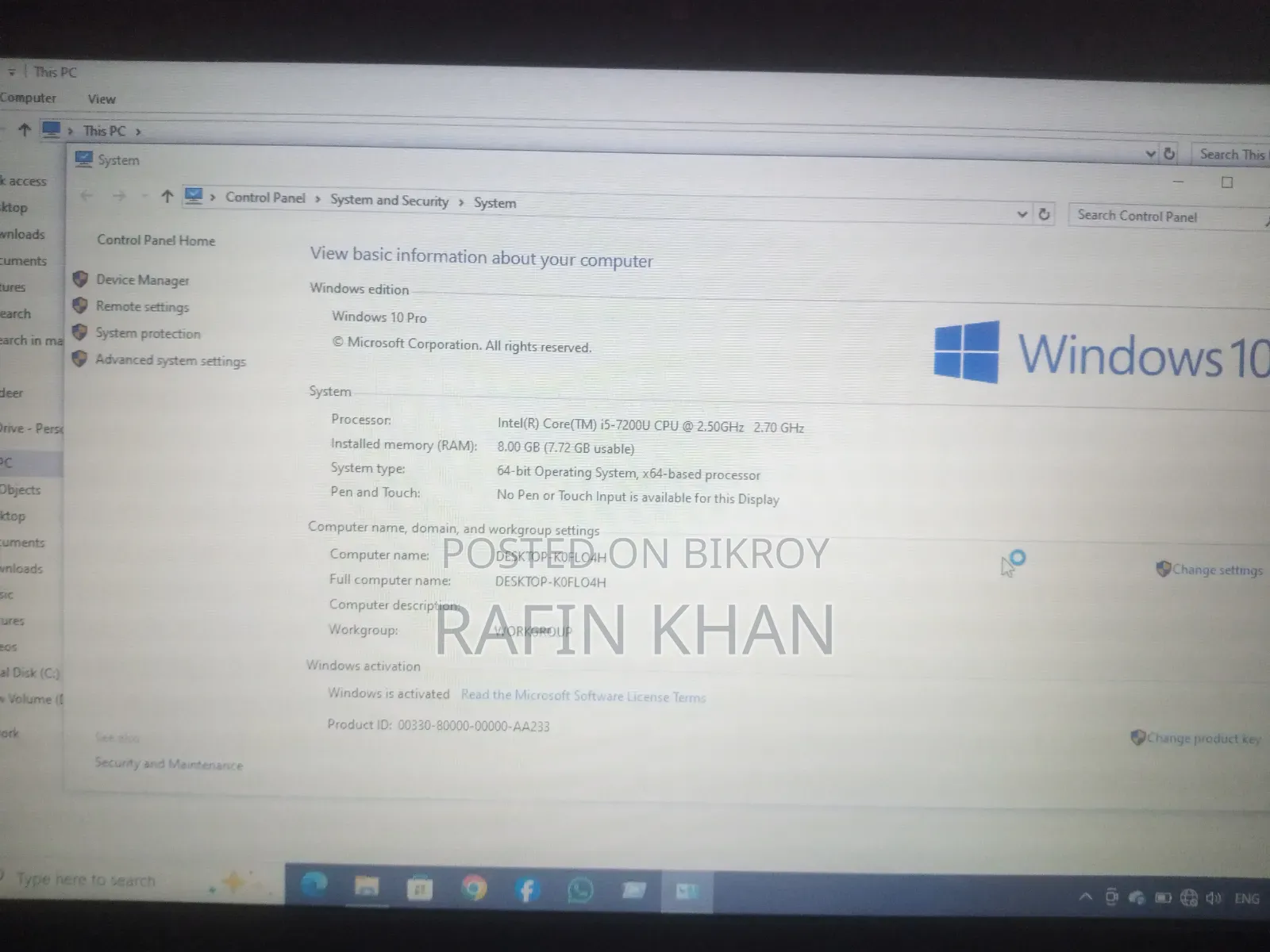 Laptop Dell Latitude 7490 8GB Intel Core I5 SSD 512GB