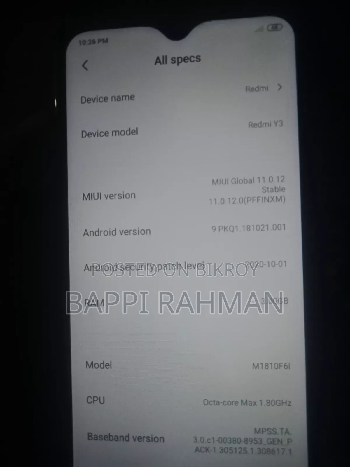 Xiaomi Redmi Y3 32 GB Blue
