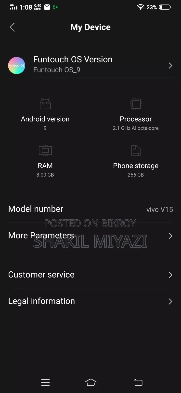 Vivo V15 256 GB Blue