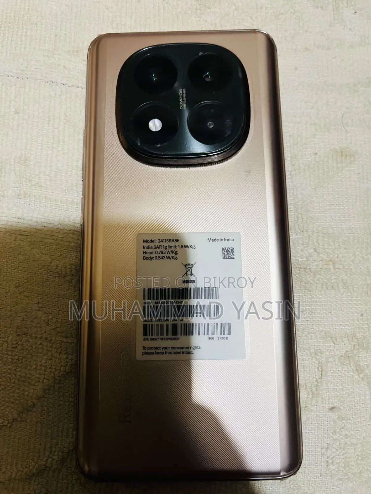 Xiaomi Redmi Note 14 Pro+ 5G 512 GB Gold