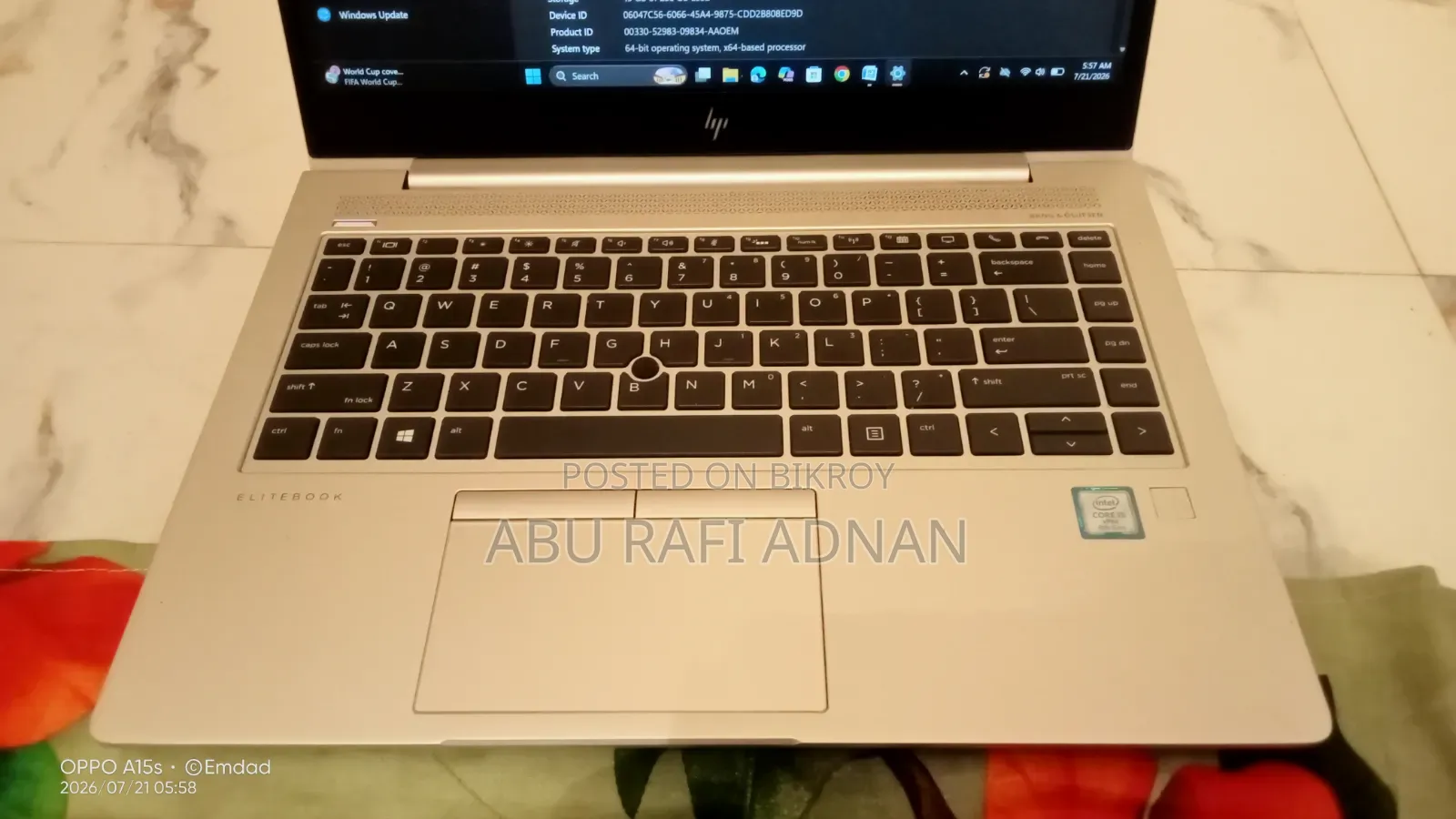 Laptop HP EliteBook 840 G6 16GB Intel Core i5 SSD 256GB