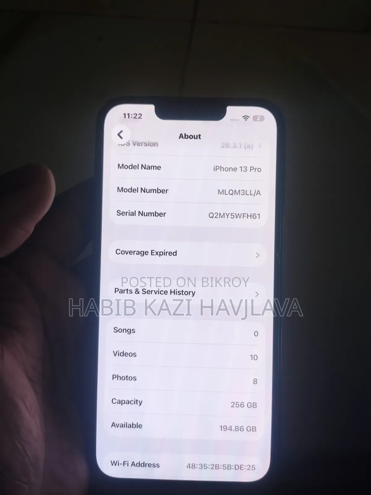 অ্যাপল আইফোন ১৩ প্রো ২৫৬ জিবি ব্ল্যাক