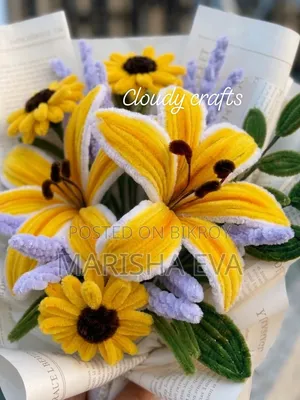 Pipe Cleaner Lily and Sunflower Bouquet