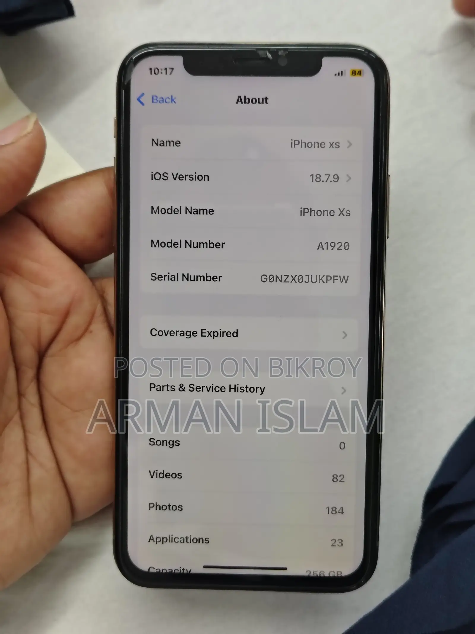 Apple iPhone XS 256 GB Gold
