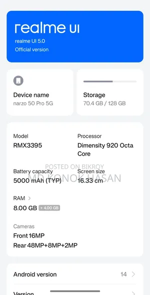 Realme Narzo 50 Pro 128 GB Blue