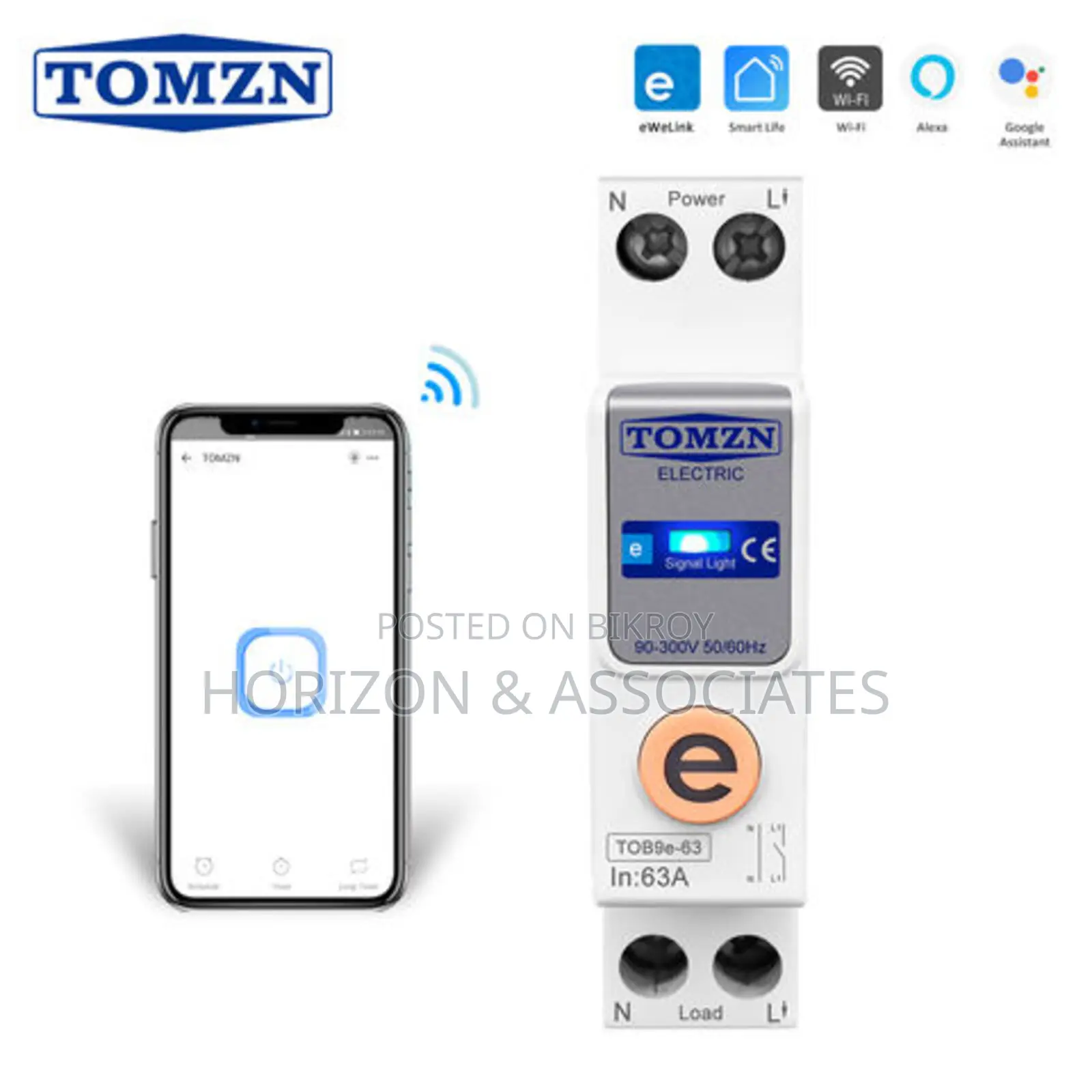 TOMZN TOB9e-63M Wi-Fi Smart Circuit Breaker
