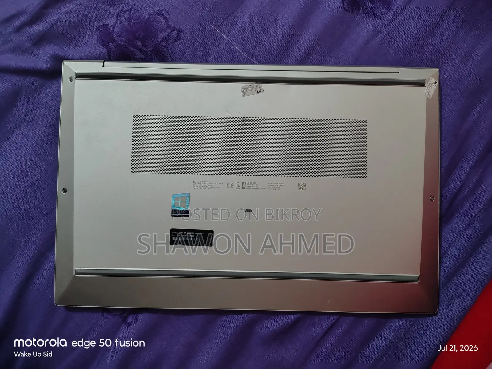 Laptop HP EliteBook 850 G8 16GB Intel Core I5 SSD 500GB