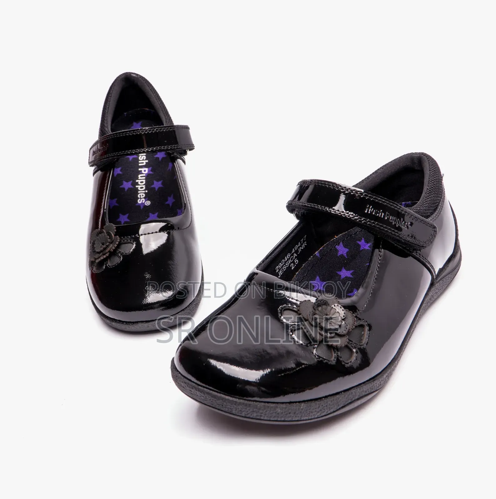 Hush Puppies গার্লস পেটেন্ট স্কুল / পার্টি শুজ (মেরি জেন স্টাইল)