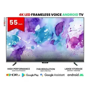 UHD LED Panel Voice Control Smart Android TV 55'' INCHE