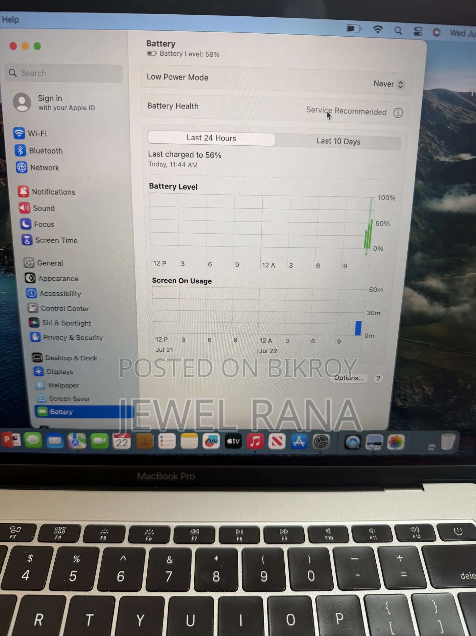 Laptop Apple MacBook Pro 2017 16GB Intel Core I5 SSD 256GB