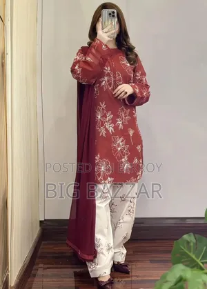 স্কিন প্রিন্ট কটন থ্রি পিস