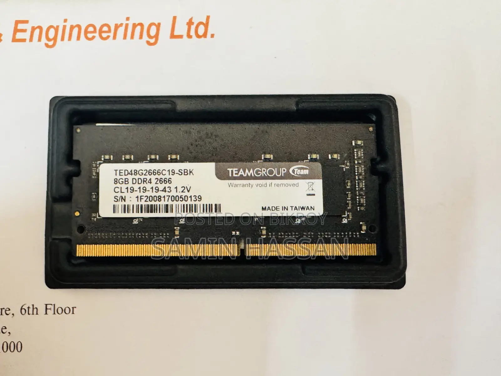 Team Elite 8GB DDR4 2666MHz Laptop Ram