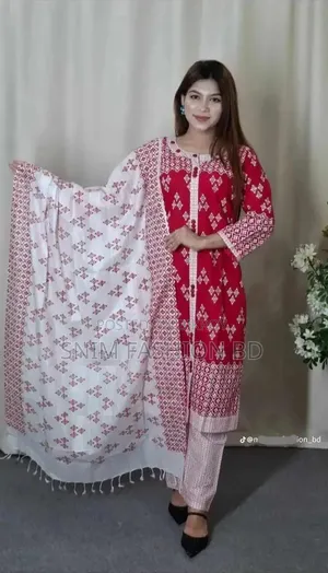 Cotton Readymade Three Piece