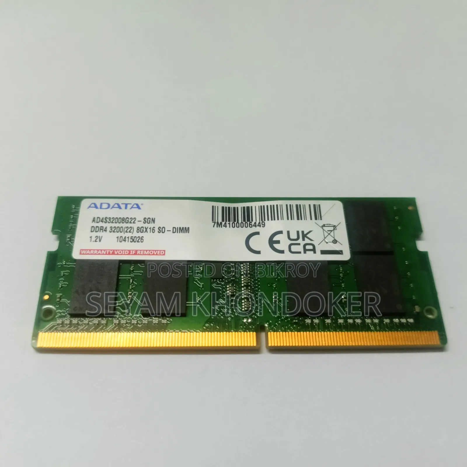 ADATA 8GB DDR4L 3200MHz Laptop RAM