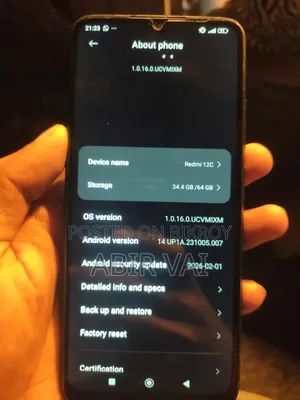 শাওমি রেডমি ১২সি ৬৪ জিবি ব্ল্যাক