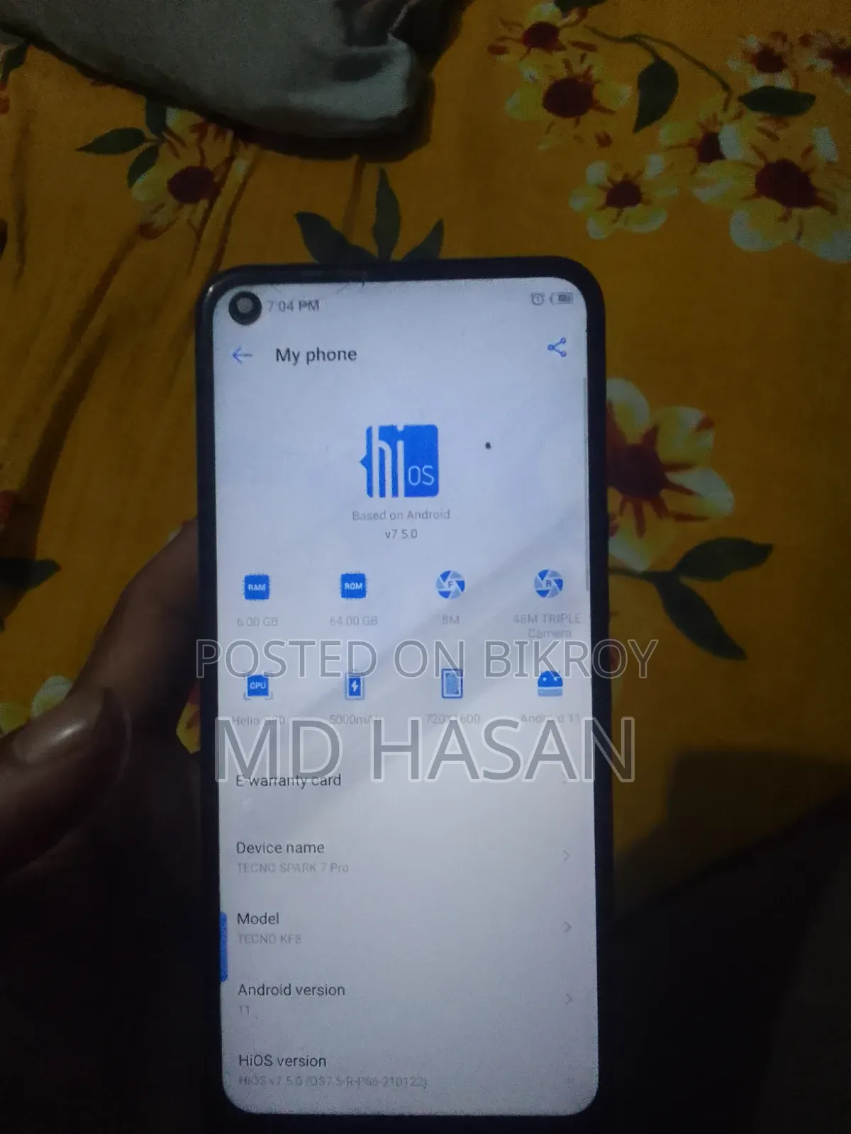 Tecno Spark 7 Pro 64 GB Blue