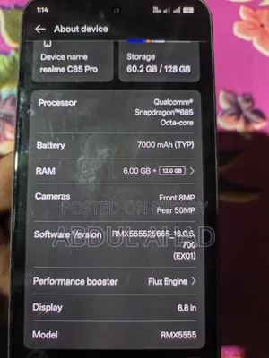 Realme C85 5G 128 GB Black