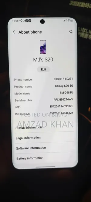 Samsung Galaxy S20 128 GB Silver