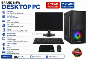 New Desktop Computer 8GB Intel Core i3 SSD 128GB
