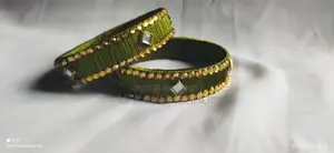 2 PCS Kundan Thread Bangles