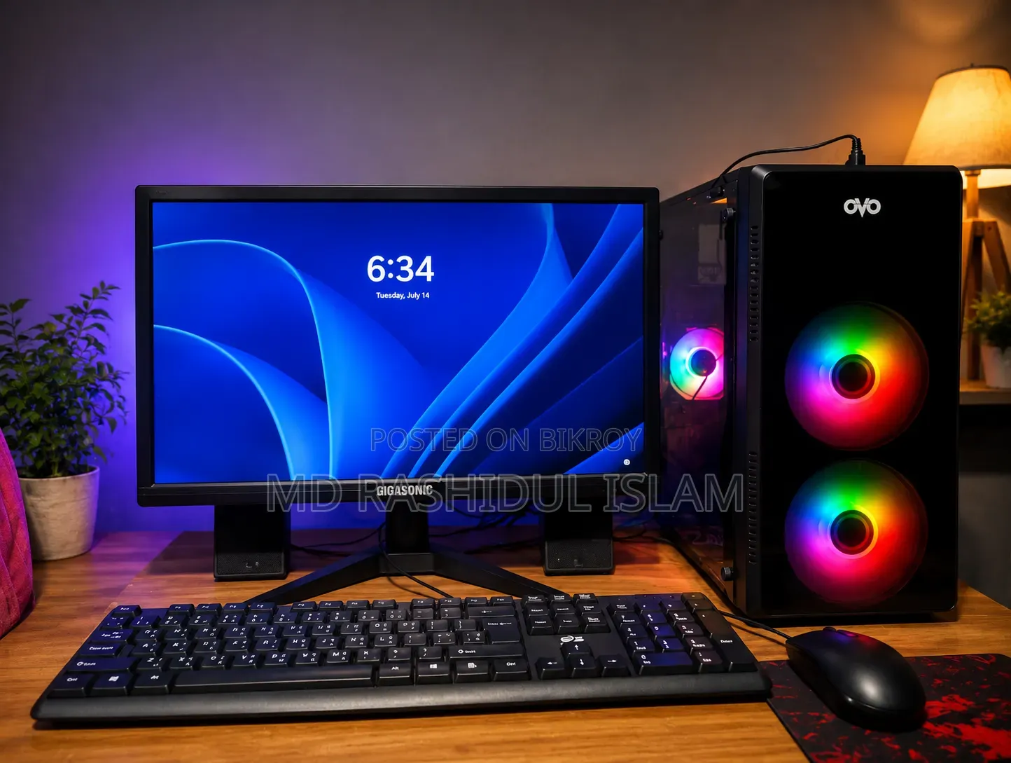 Desktop Computer 8GB Intel Core I3 Solid State Drive 128GB