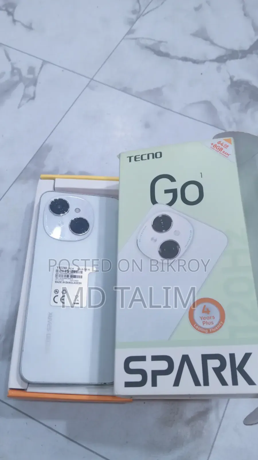 টেকনো স্পার্ক গো ৬৪ জিবি সাদা