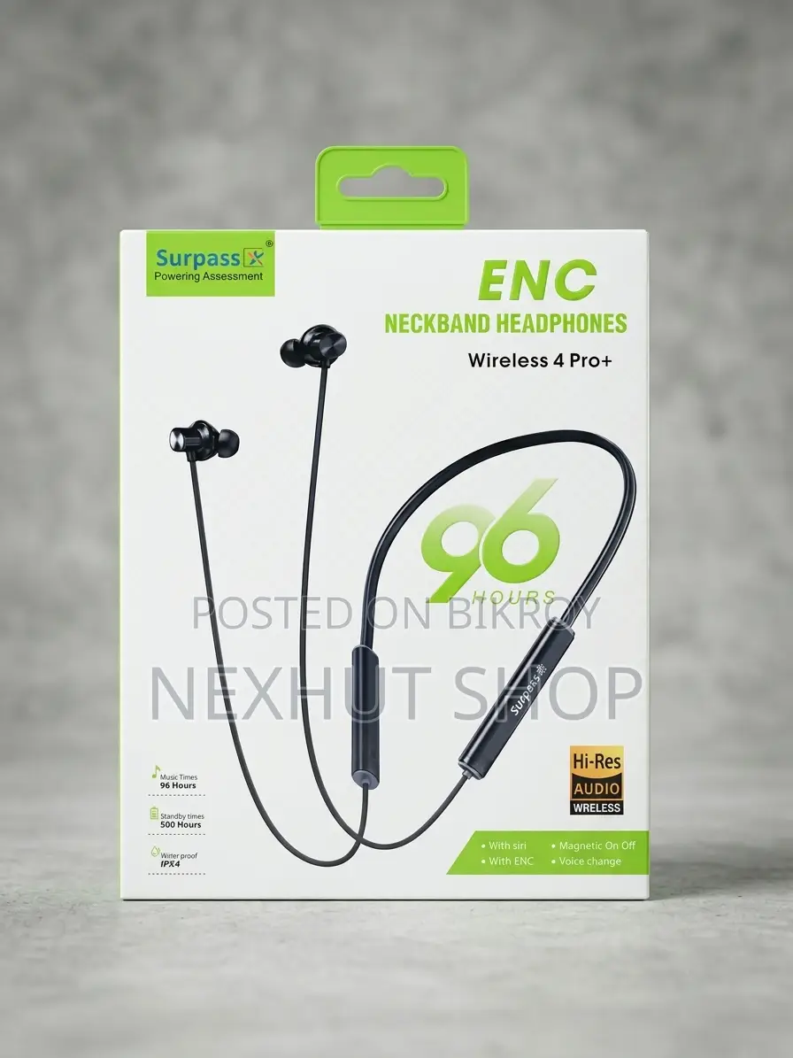 Surpass Wireless 4 Pro+ Enc Neckband Headphones