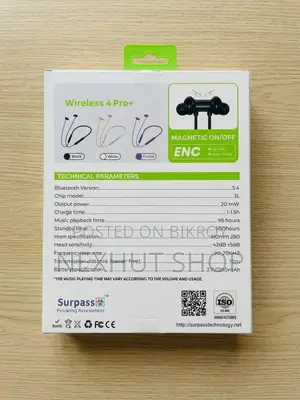 Surpass Wireless 4 Pro+ Enc Neckband Headphones