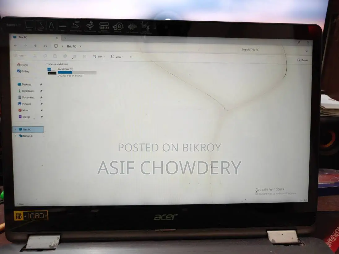 ল্যাপটপ এসার অ্যাসপায়ার R5-571t 8GB Intel Core i5 SSD 128GB