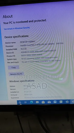 Desktop Computer 8GB Intel SSD 256GB