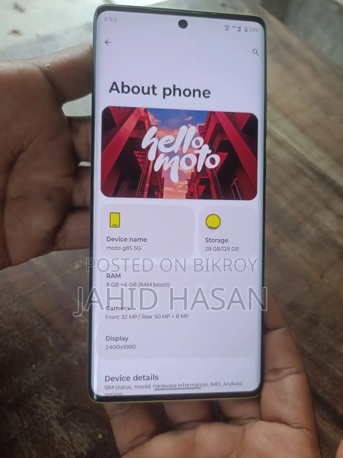 Motorola Moto G85 128 GB Yellow
