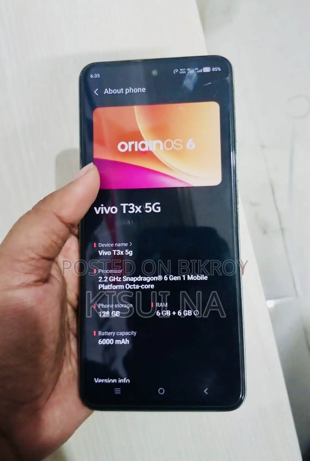 Vivo T3x 128 GB Green