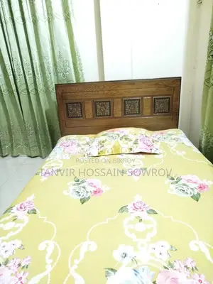  Malaysian Plus Process Wood Bed Sell Hobe
 Size: 5ft × 7ft