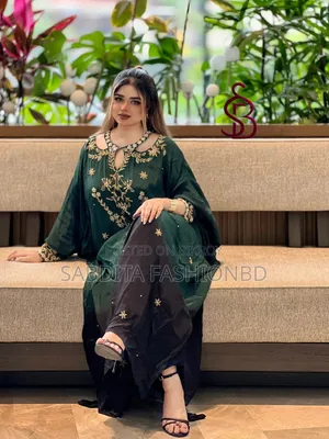 Exclusive Hand-Worked Karchupi Kamiz Set