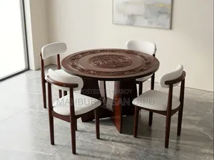 Premium Crafted Round Dining Table Set
Or