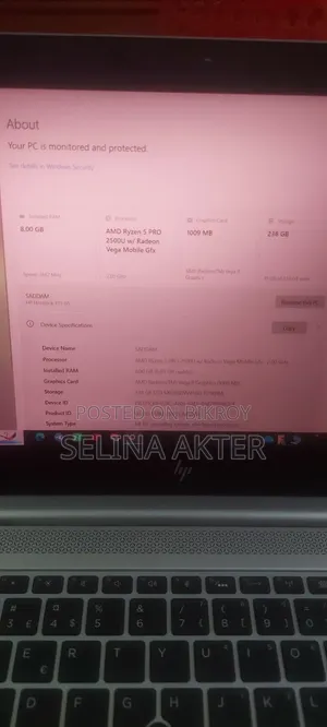 ল্যাপটপ HP Elitebook 735 G5 8GB AMD Ryzen 5 SSD 256GB