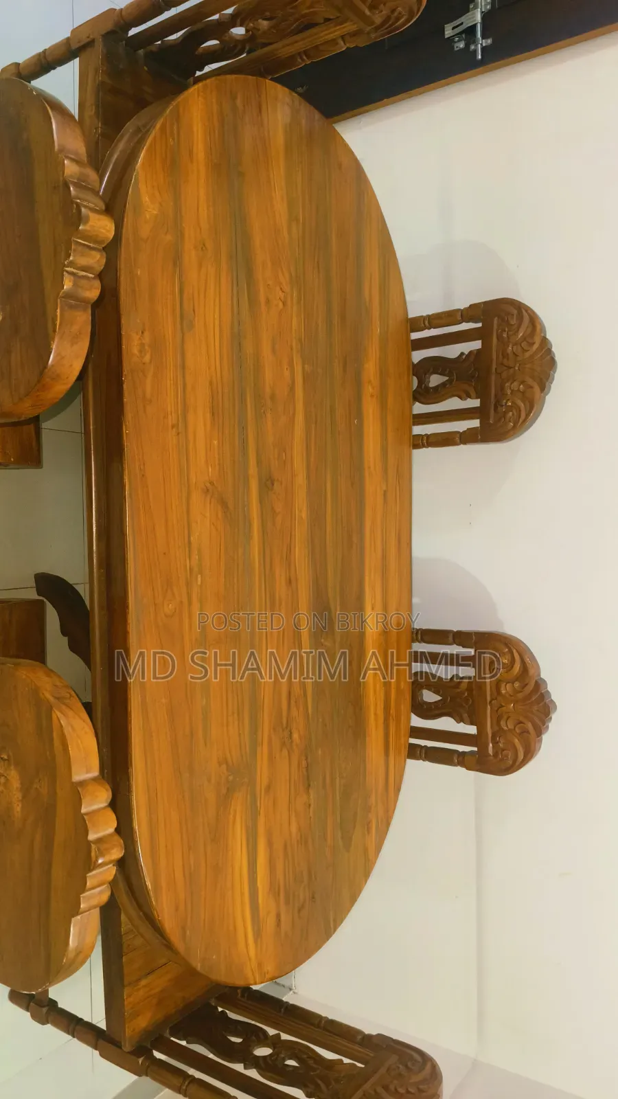 Teak Wood Dining Table with 6 Chairs