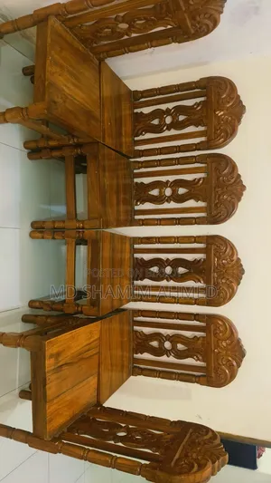 Teak Wood Dining Table with 6 Chairs