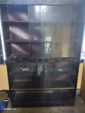 6 Feet Partex Wood Showcase / Display Cabinet (Glass Sliding Door)