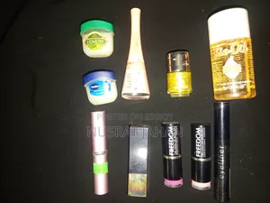 Blush, Lipsticks, Puff, Eye Shadow, Primer, Contour, Concealer, Foundation, Etc.