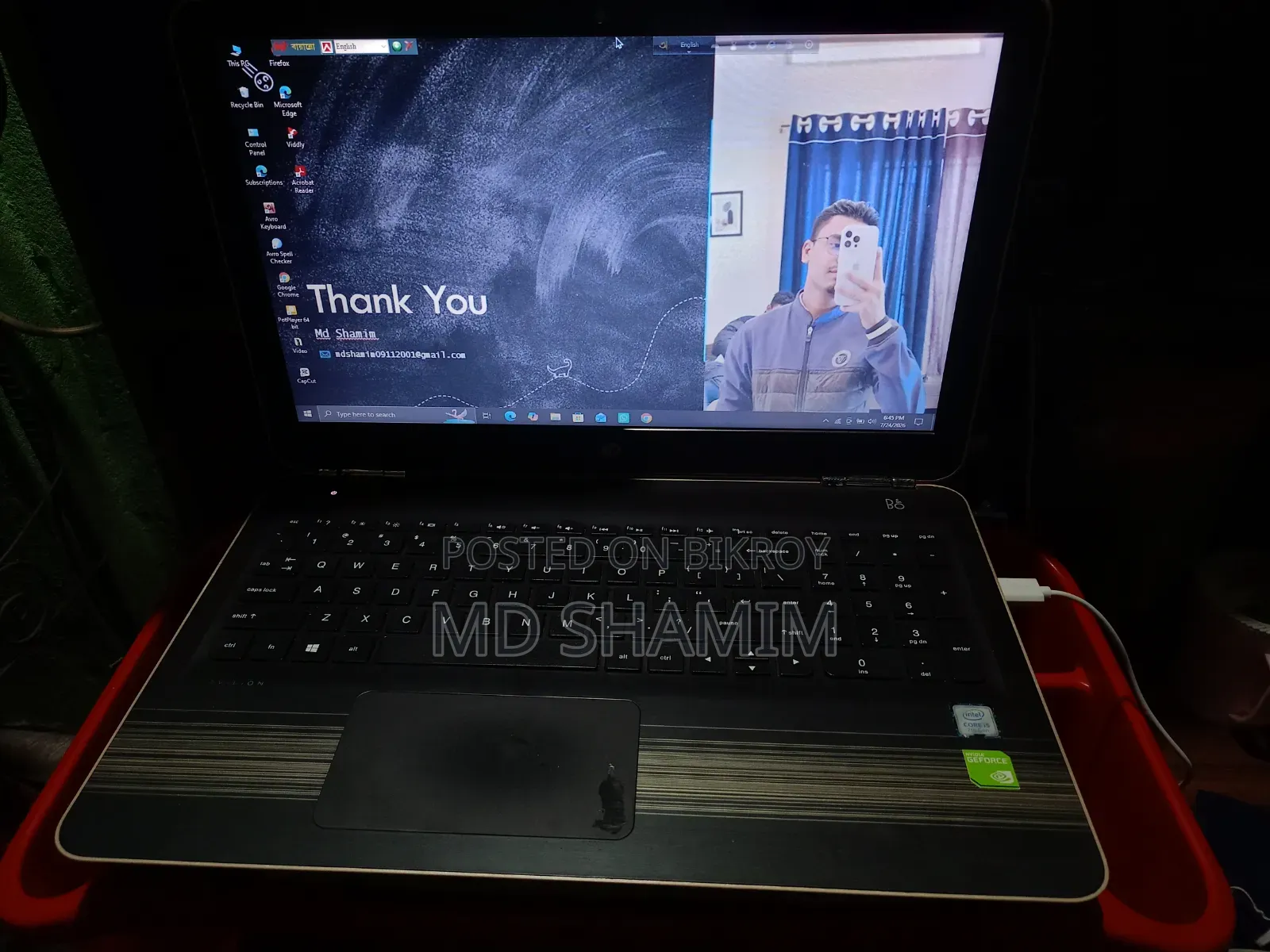 Laptop HP Pavilion 15 8GB Intel Core i5 SSD 256GB