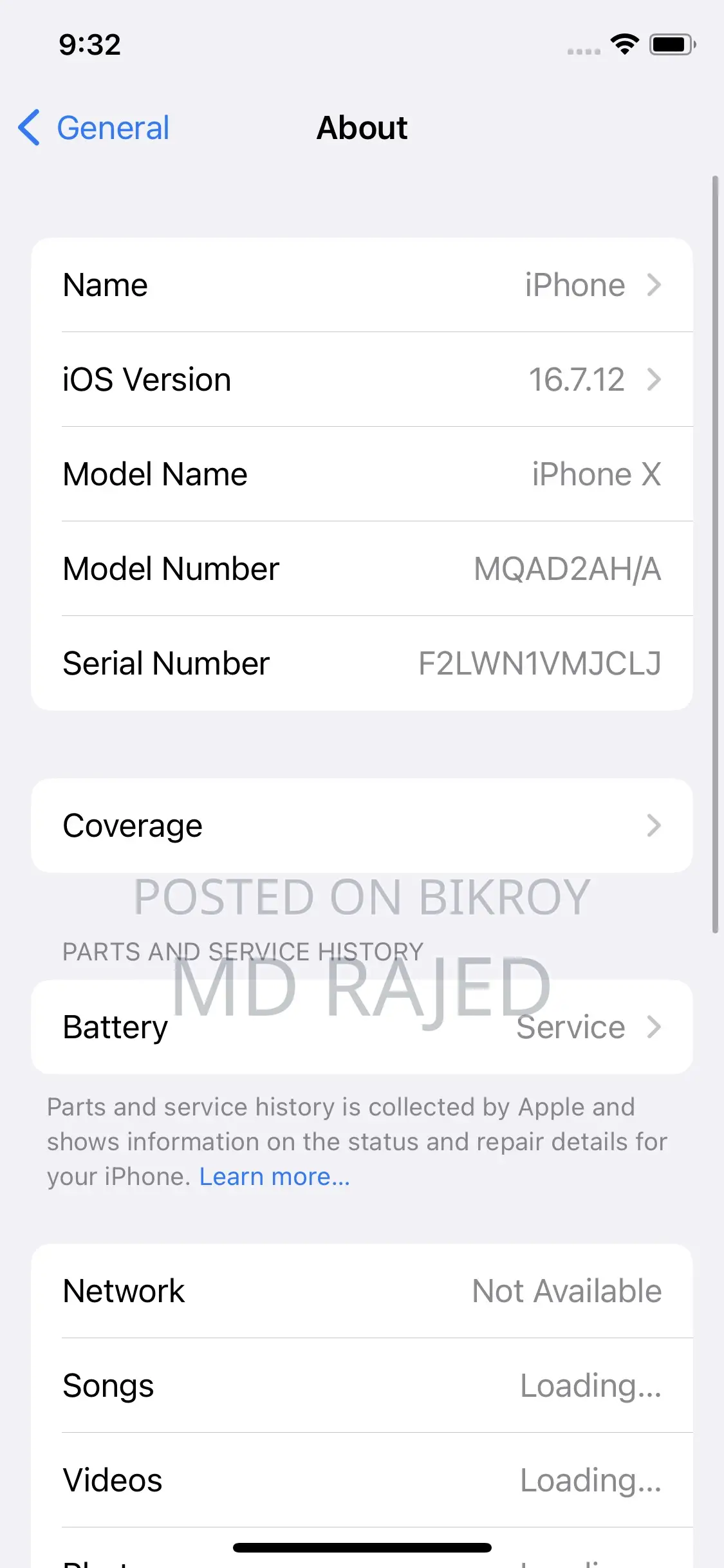 Apple iPhone X 64 GB White