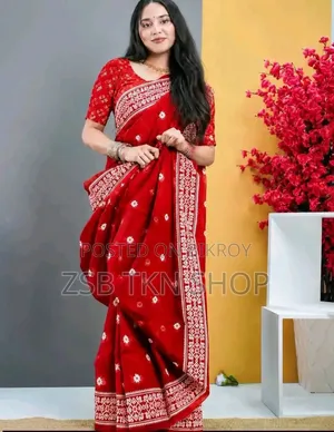 Half Silk Screen Print Saree
