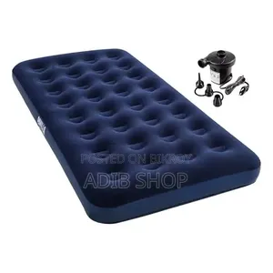 Bestway 74" 30" 8.75" Single Air Bed With Electric Pumper