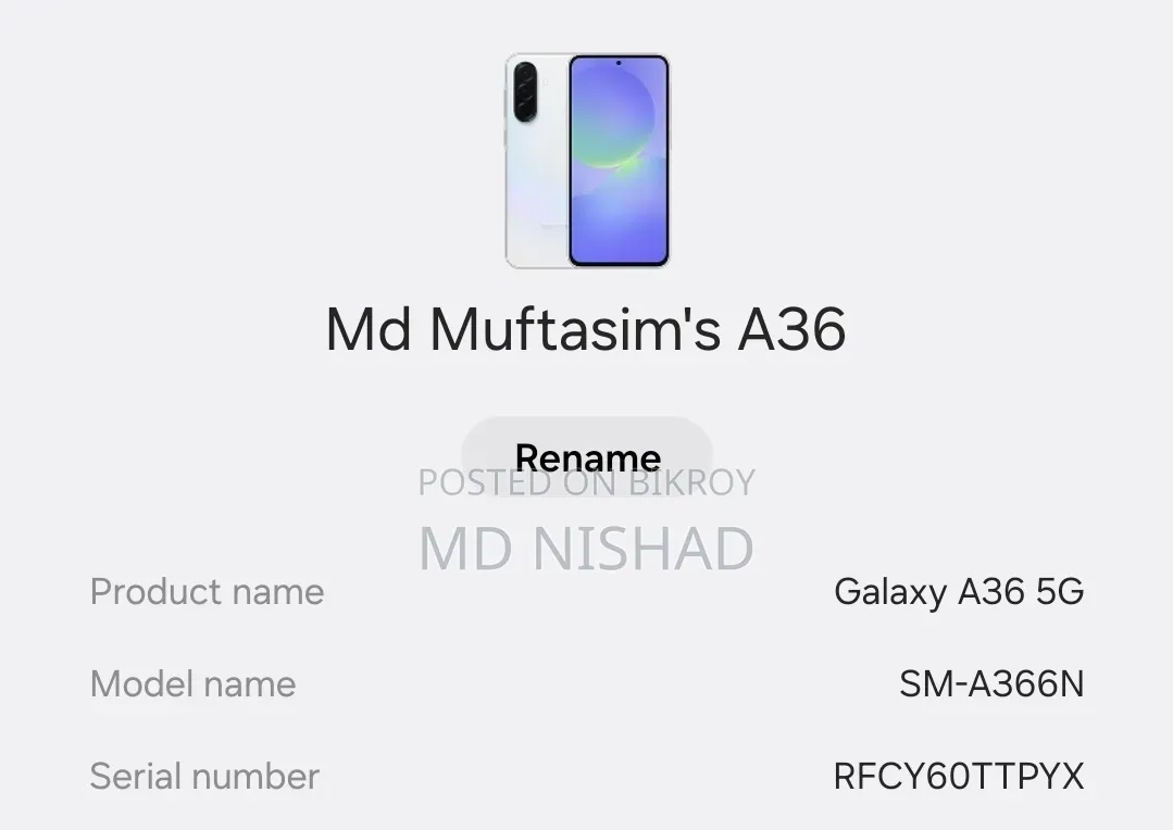 Samsung Galaxy A36 128 GB White