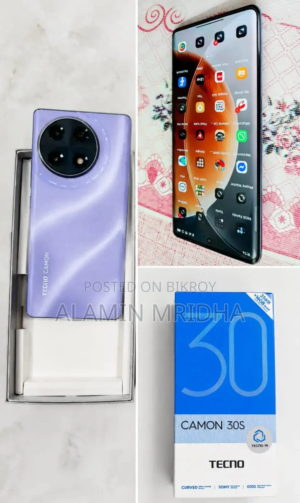 Tecno Camon 30S 256 GB Purple