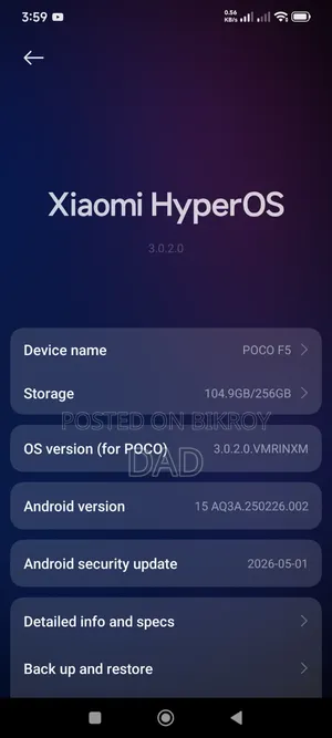 Xiaomi Poco F5 256 GB Black