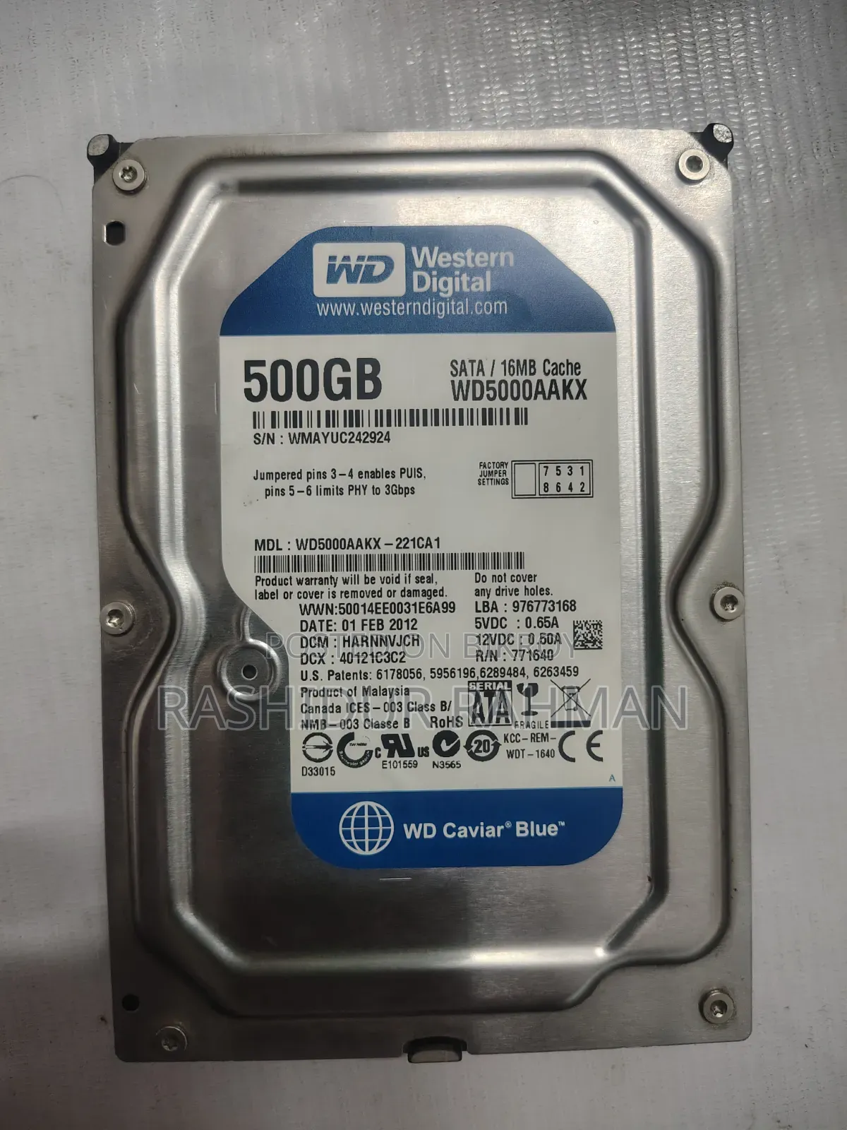 হার্ড ডিস্ক (Wdc Wd5000aakx)
